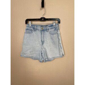 Hollister Womens Ultra High-Rise 90s Denim Shorts W24 00 Light Wash cotton